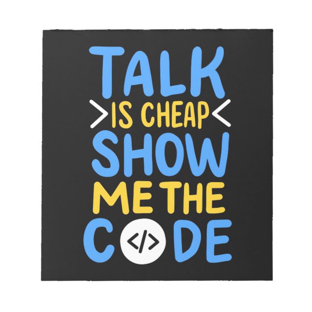 Bloc-note Programmeur Me Montre Le Code (Devant)