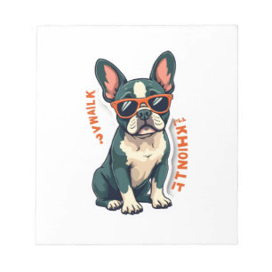 Bloc-note Promenade Vintage J'y Réfléchirai Bouledogue Franç