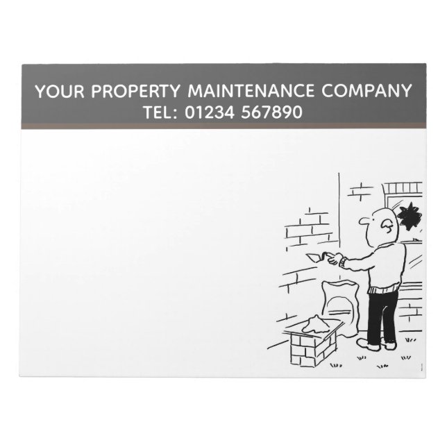 Bloc-note Property Maintenance Services to Personalise (Devant)