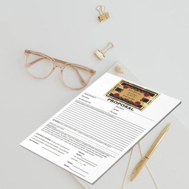 Bloc-note Proposition de roses de gemme d'or noir (Créateur téléchargé)