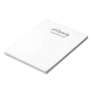 Bloc-note Propre Affaires Noir et Blanc Moderne