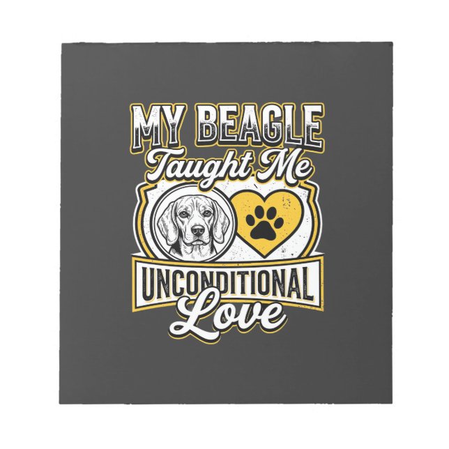 Bloc-note Propriétaire de chien d'amour inconditionnel Beagl (Devant)