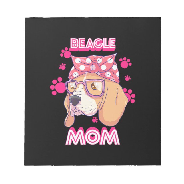 Bloc-note Proud Beagle Dog Mom (Devant)