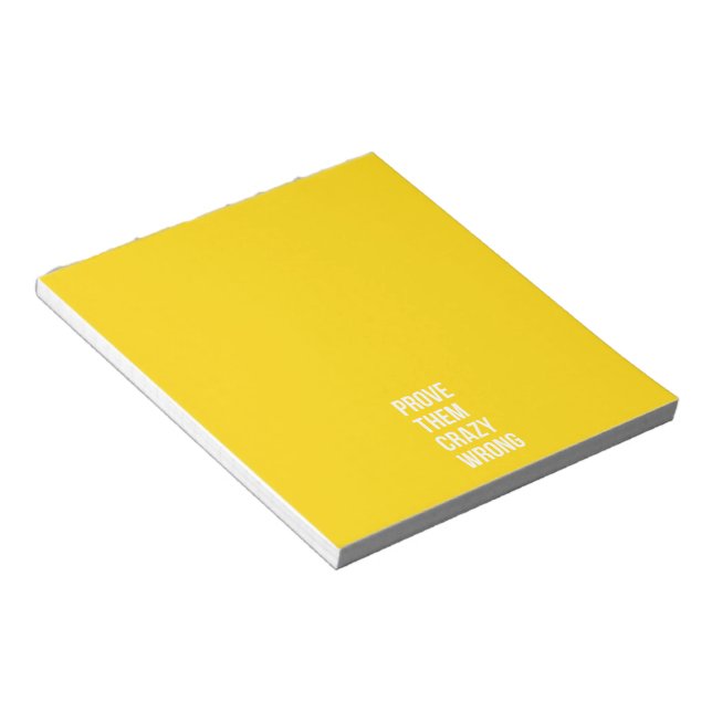 Bloc-note Prouver Citation Mots Positifs Pensées Jaune Gras (Incliné)