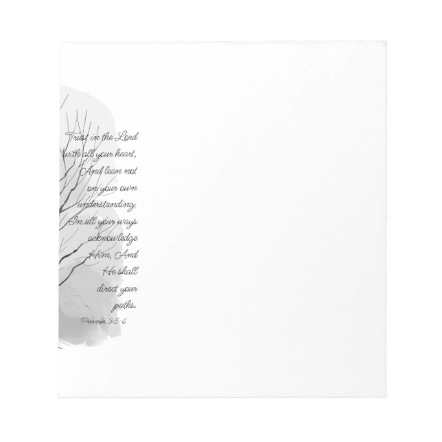 Bloc-note Proverbes 3:5-6 Ayez confiance dans le Seigneur (Devant)