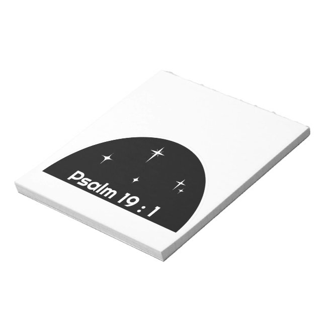 Bloc-note " Psaume 19:1 " (Tourné)