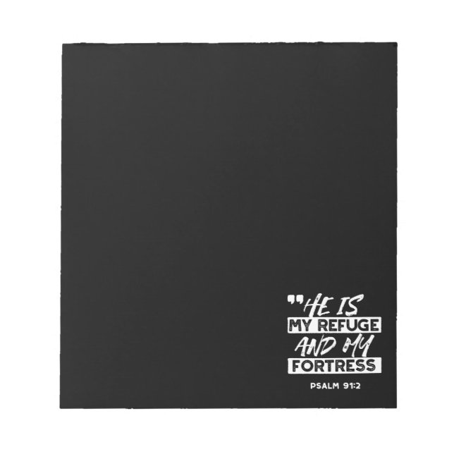 Bloc-note Psaume 91:2 - Mon Refuge et ma forteresse chrétien (Devant)