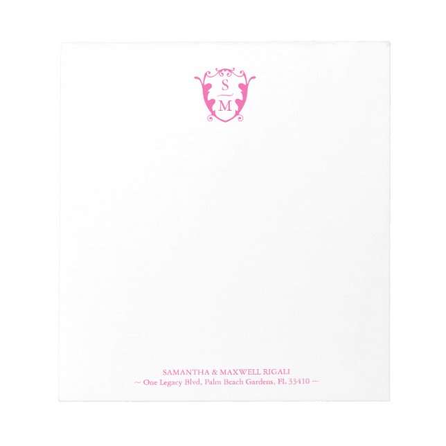 Bloc-note Pseuses-notes personnalisées Fuchsia rose (Devant)