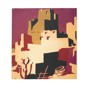 Bloc-note Pueblos Anciens du Sud-Ouest WPA Poster Art