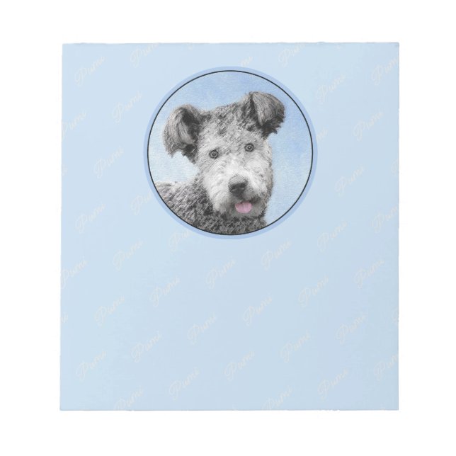 Bloc-note Pumi Peinture - Cute Original Chien Art (Devant)