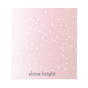 Bloc-note Punch de Fruits Rose Ombré Blanc Bokeh Confettis P