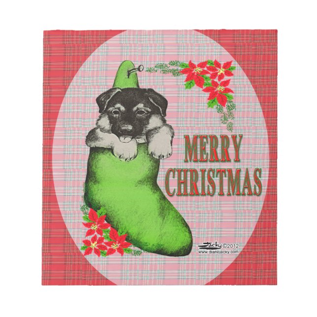 Bloc-note Puppy de Merry Christmas (Devant)