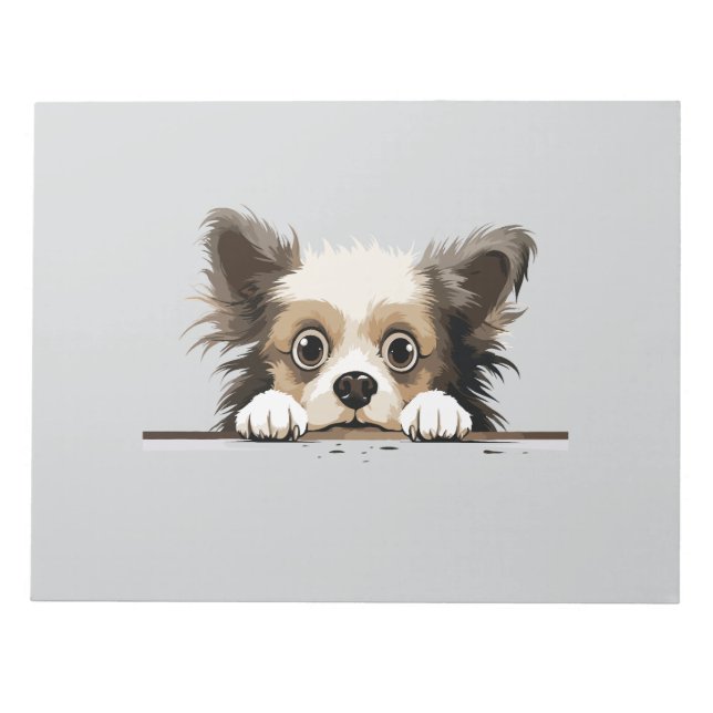 Bloc-note Puppy Peeking mignon adorable drôle dessin animal (Devant)