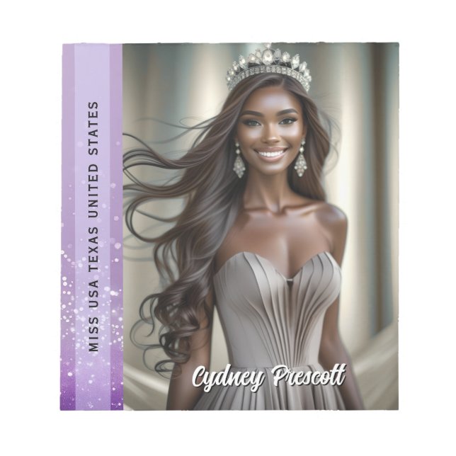 Bloc-note Purple Diamond Pageant Sash Photo (Devant)