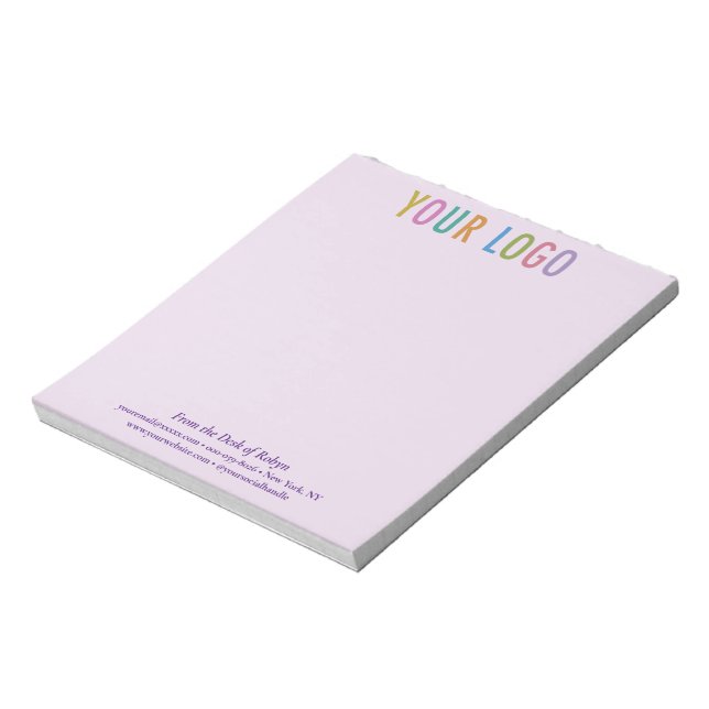 Bloc-note Purple Office Notepad Custom Business Company Logo (Tourné)