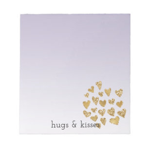 Bloc-note Purple Ombre Sparkle Gold Coeurs de Parties scinti