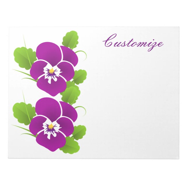 Bloc-note Purple Pansy Flower Thunder_Cove (Devant)