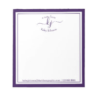 Purple Personalized | From The Desk Of Notepad