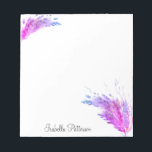 Bloc-note Purple rose moderne Boho Pampas Grass Folio<br><div class="desc">Stationnaire personnalisée avec élégant bouquet de boho de pampas séché et branches avec effet fausse parties scintillant.</div>
