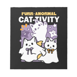 Bloc-note Purr-anormal Cat-tivity - Halloween Cat Design