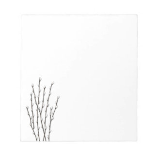 Bloc-note Pussywillow Branches Botanical Art Notepad