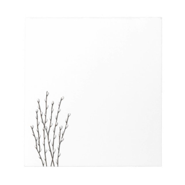 Bloc-note Pussywillow Branches Botanical Art Notepad (Devant)