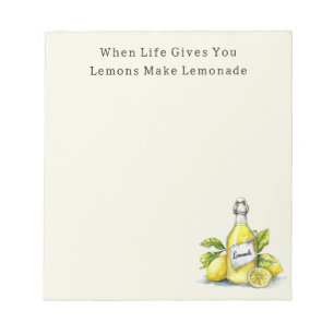 Bloc-note Quand la vie vous donne des citrons, faites de la 