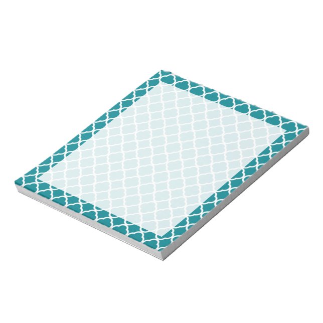 Bloc-note Quatrefoil Turquoise foncé (Tourné)