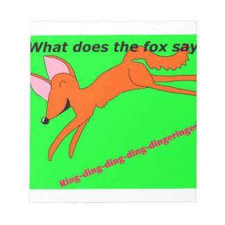 Bloc-note Que dit le renard ?