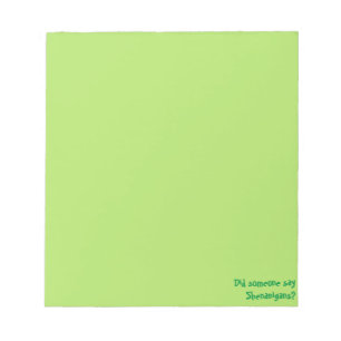 Bloc-note Quelqu'Un A-T-Il Dit Des Shenanigans ? Saint Patri