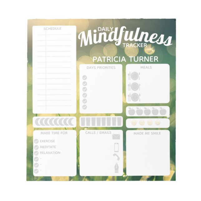 Bloc-note Quotidien Mindfulness habit tracker Dry Erase Boar (Devant)