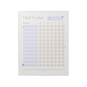 Bloc-note Quotidien Minimaliste Habit Tracker