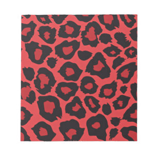 Bloc-note RAB Rockabilly Empreinte de léopard Rouge Noir