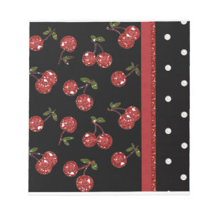 Bloc-note RAB Rockabilly très cerise cerises Noir