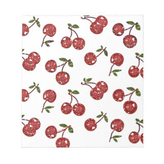 Bloc-note RAB Rockabilly très cerise cerises sur blanc