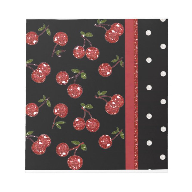 Bloc-note RAB Rockabilly Très Cerises Noires (Devant)