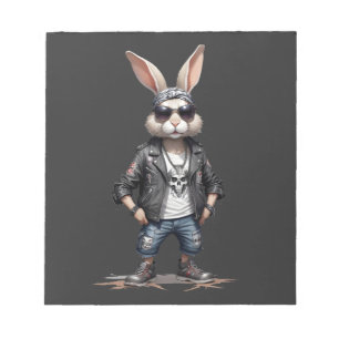 Bloc-note Rabbit Biker Rebel en cuir Jacket Cool Style