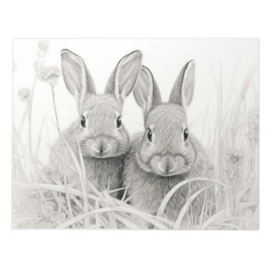 Bloc-note Rabbit Bunny Animal Découverte Nature sauvage Encr