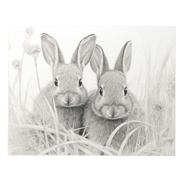 Bloc-note Rabbit Bunny Animal Découverte Nature sauvage Encr (Devant)