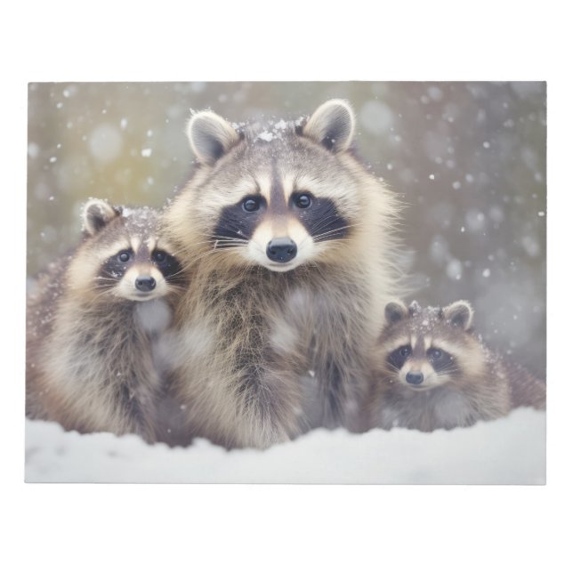 Bloc-note Raccoon Animal Famille errant Nature (Devant)