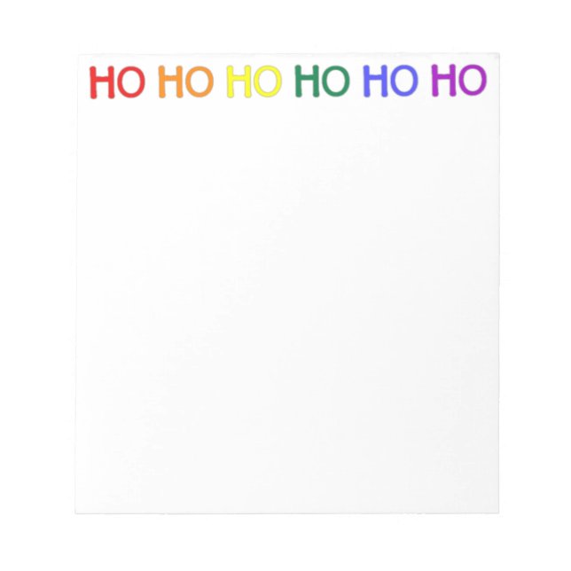 Bloc-note Rainbow Ho Ho Ho Notepad (Devant)