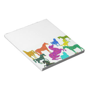 Bloc-note Rainbow Horses - "Dotty about Horses !"