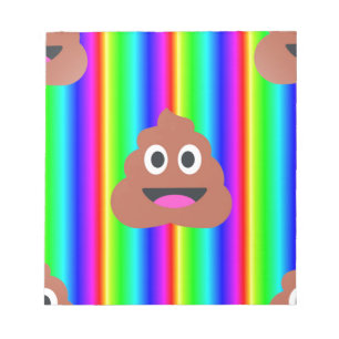 Bloc-note rainbow poop emoji