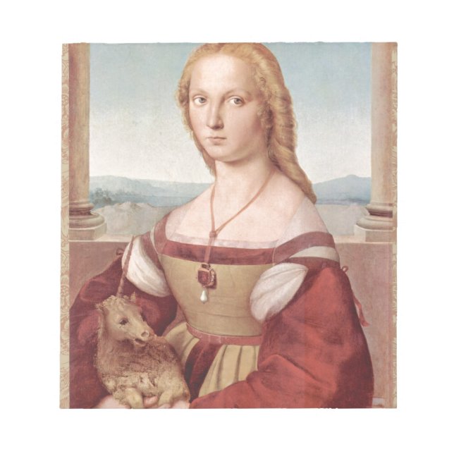 Bloc-note Raphael Dame et la Licorne Classique beaux-arts (Devant)