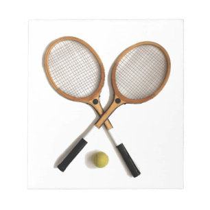 Bloc-note raquettes de tennis, sports, parties de base-ball,
