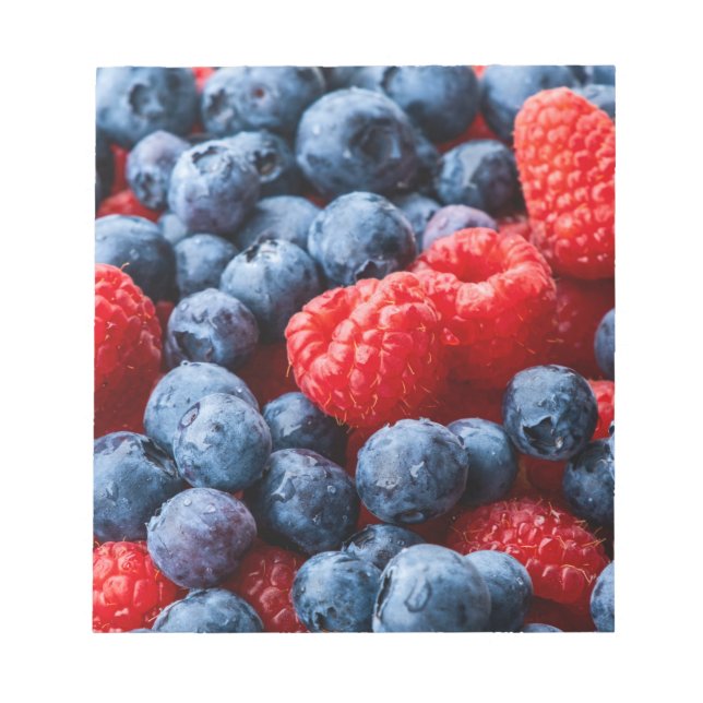 Bloc-note Raspberries et Blueberries (Devant)