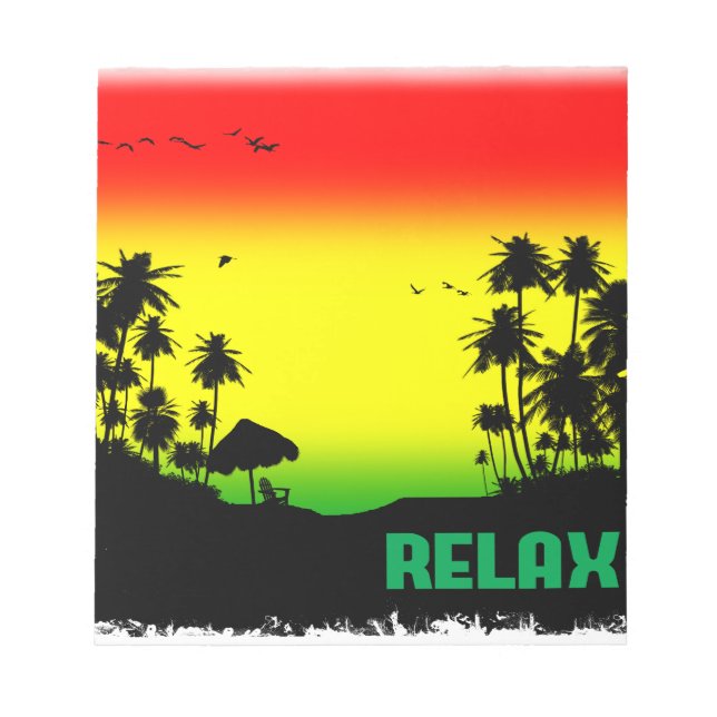Bloc-note rasta de relaxation (Devant)