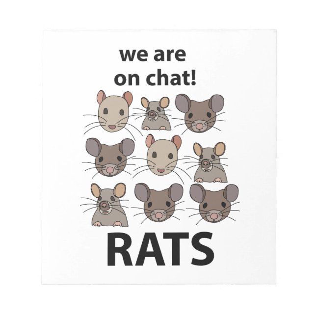 Bloc-note Rats Animal Nous sommes sur le chat Drôles Rats (Devant)