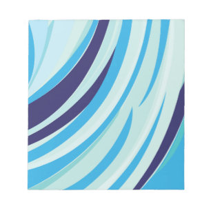 Bloc-note Rayure diagonale bleue