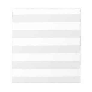 Bloc-note Rayures - blanches et gris-clair